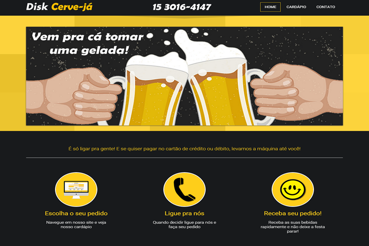 Site Institucional Disk Já Cerveja